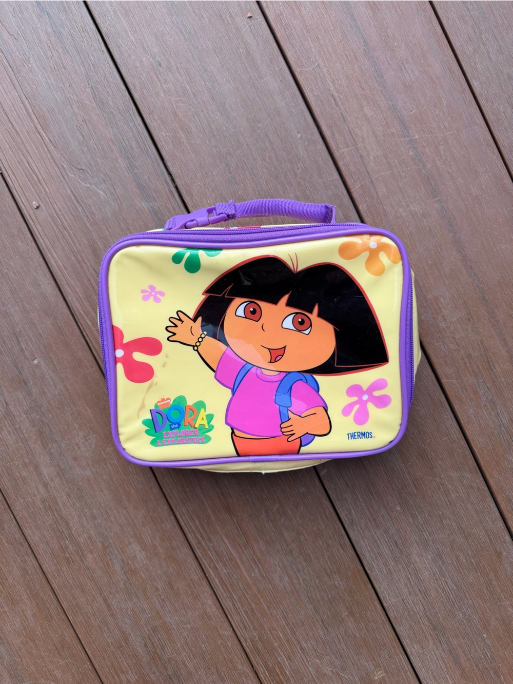 Vintage Kids 2005 Dora the Explorer Purple & Yellow Lunch Bag